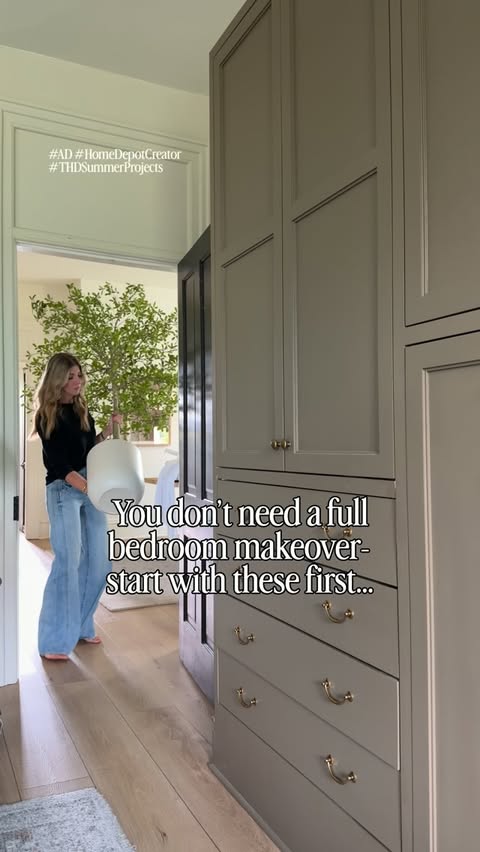 Instagram post by @interiorjems for The Home Depot. Caption reads: You really don’t need to redo a whole room to make....