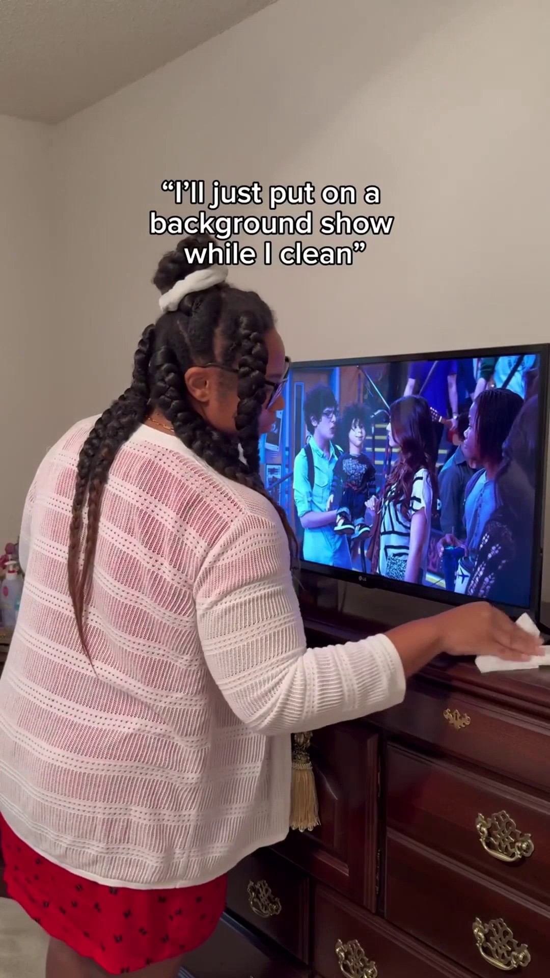 Instagram post by @mellocair for Nick. Caption reads: it's never just a "background" show.