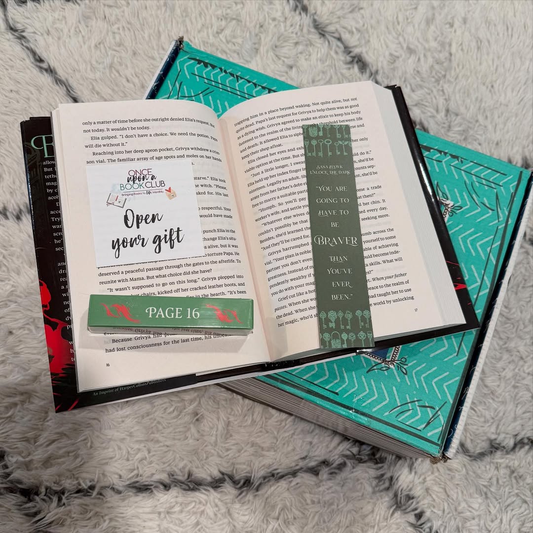 Instagram post by @leannreadsbooks for Once Upon A Book Club. Caption reads: [...] faster than usual? This is mine -....