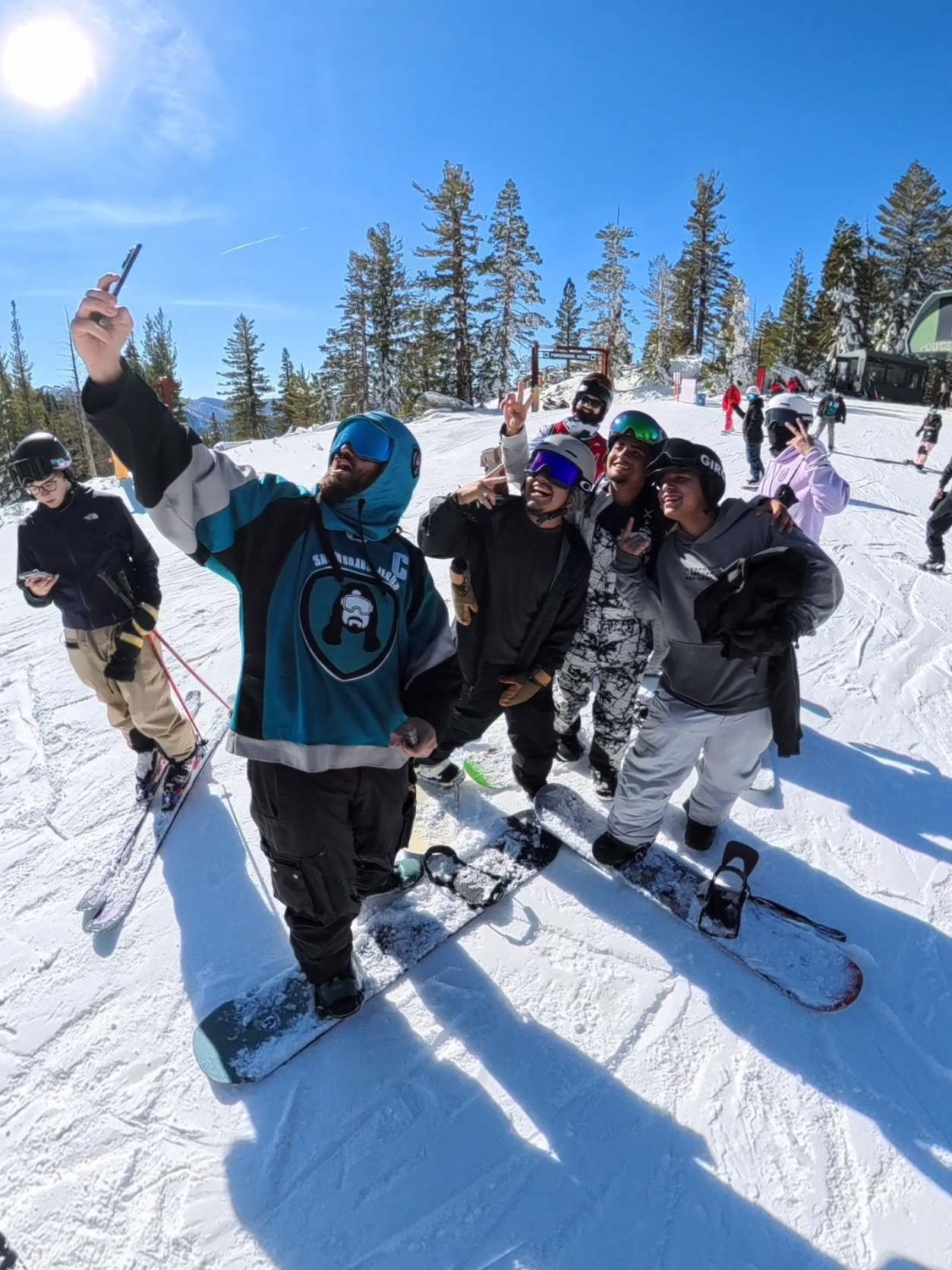 TikTok post by @snowboardjesus for Epic Pass. Caption reads: The vibes were high at Heavenly’s opening day! If....