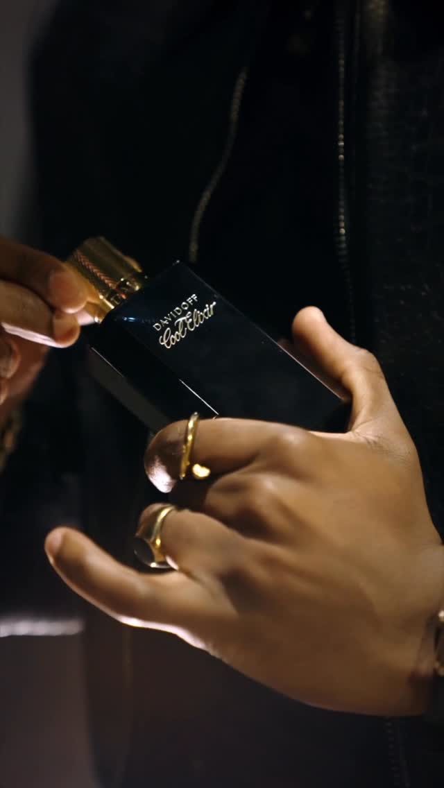 Instagram post by @audrey_lunda for Davidoff Parfums. Caption reads: [...] by day. Beast Mode Oud by night.....