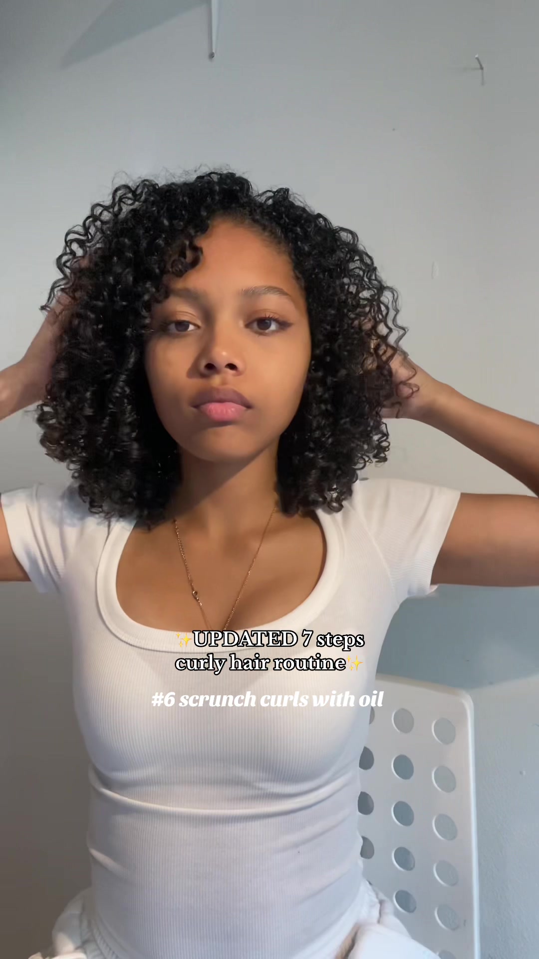 TikTok post by @iam.cheromy for Hairlust. Caption reads: My 7 steps Curly Hair Routine using @Hairlust® ‘s....