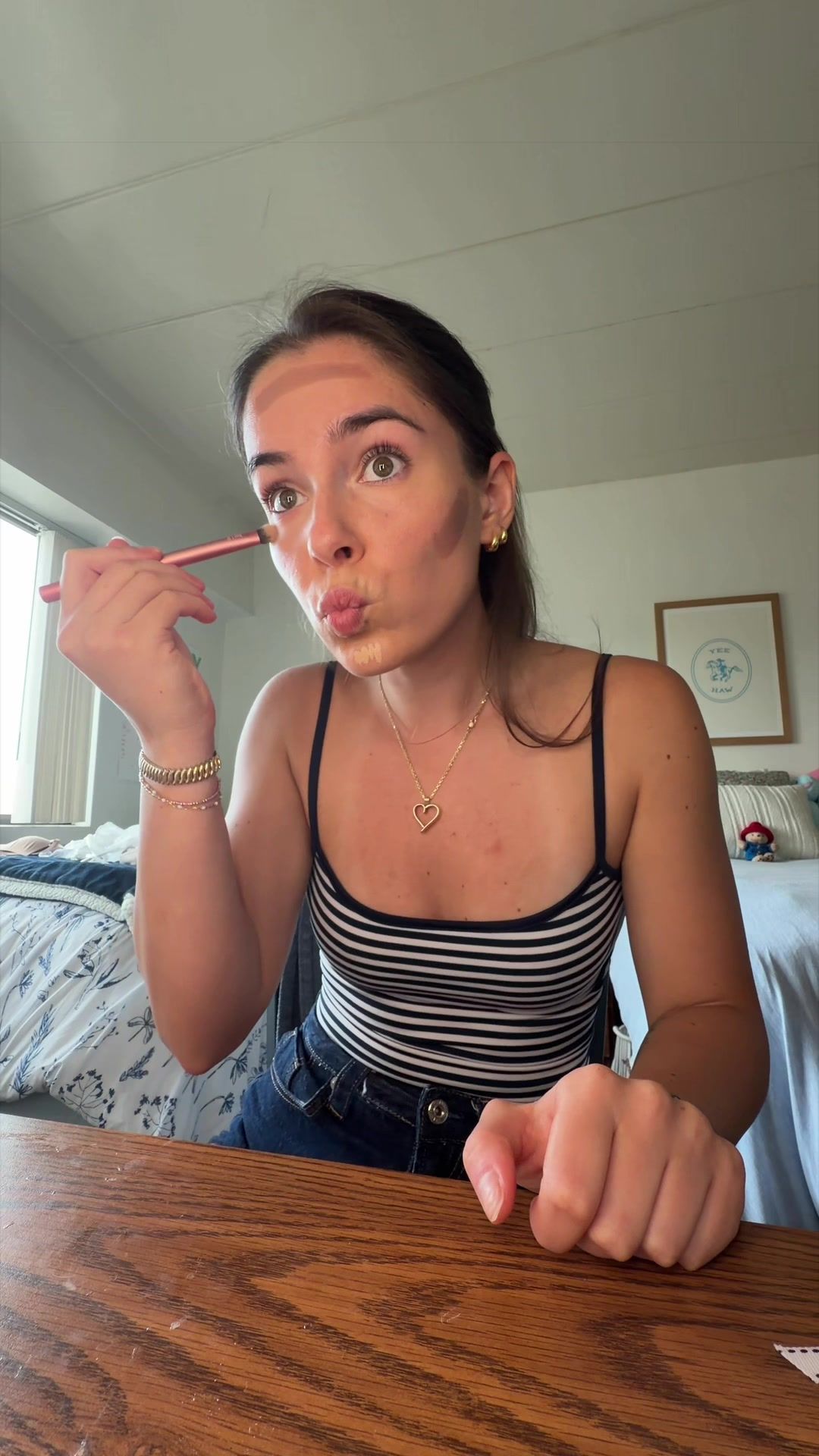 TikTok post by @haley.rothh for LOOPS. Caption reads: [...] #getreadywithme #CollegeFootball #makeup....