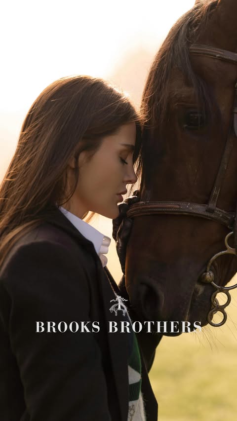Instagram post by @melisaycadegirmencioglu for Brooks Brothers. Caption reads: [...] quality and American heritage 🐑....