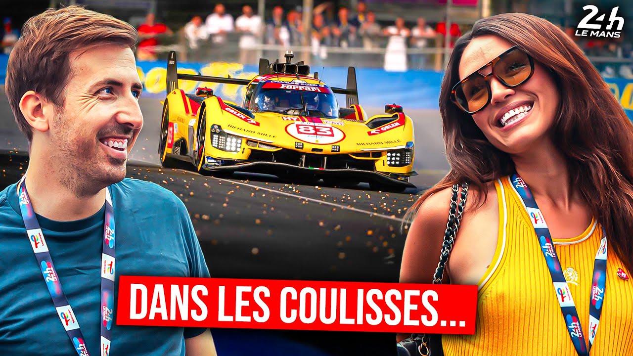 YouTube post by @RomainMONTI for Fanatec. Caption reads: I’m taking Miss France 2022 to the 24 Hours of Le....