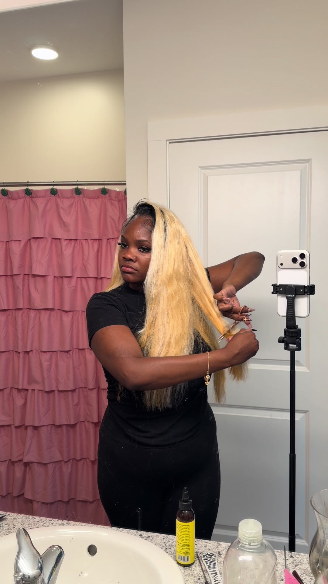 TikTok post by @herneshiaa for Wequeen. Caption reads: [...] over quick weave with 613 bundles 😍😍....