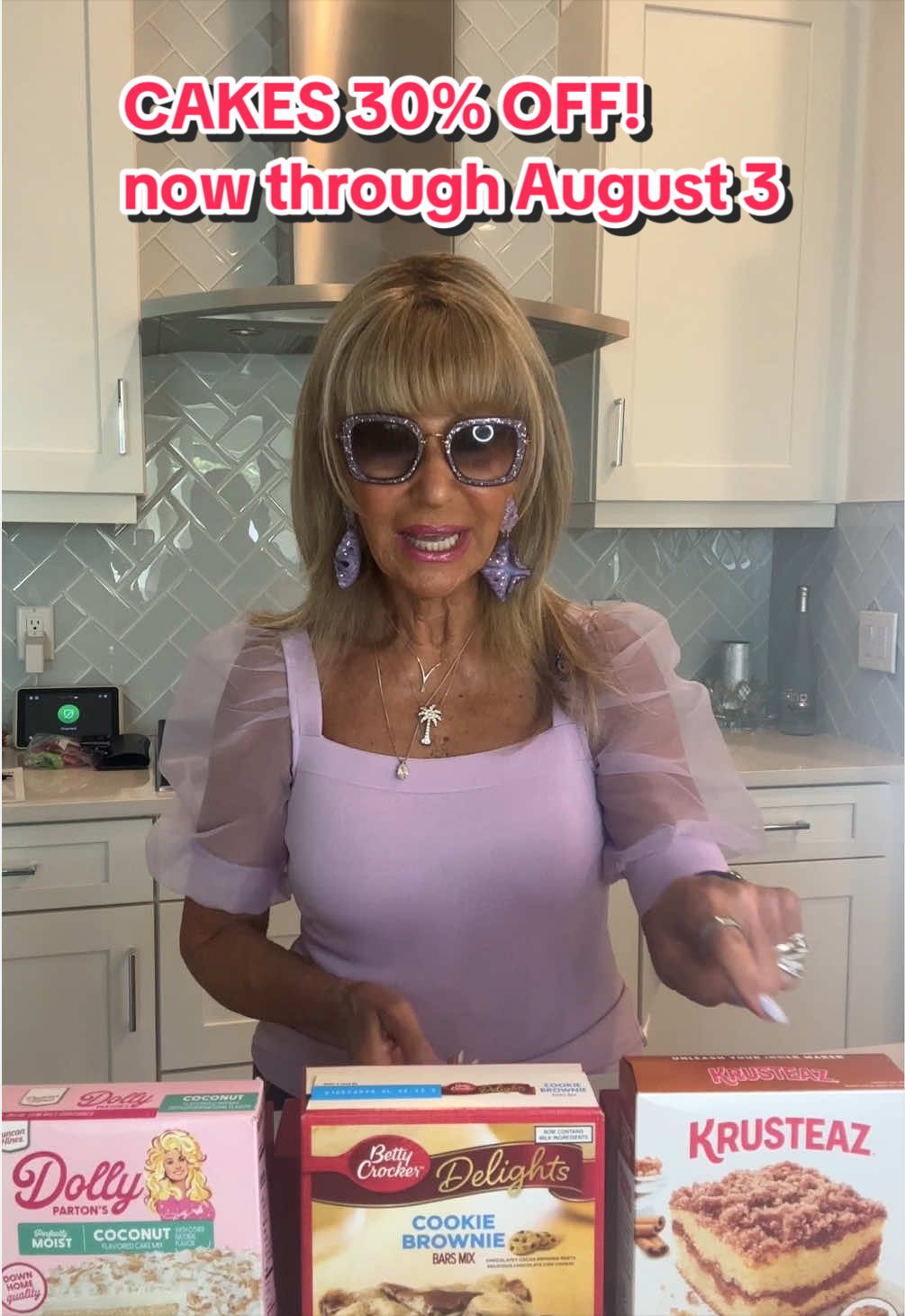 TikTok post by @mikkigogo for CAKES body. Caption reads: [...] my bio to shop before the sale ends.😎....