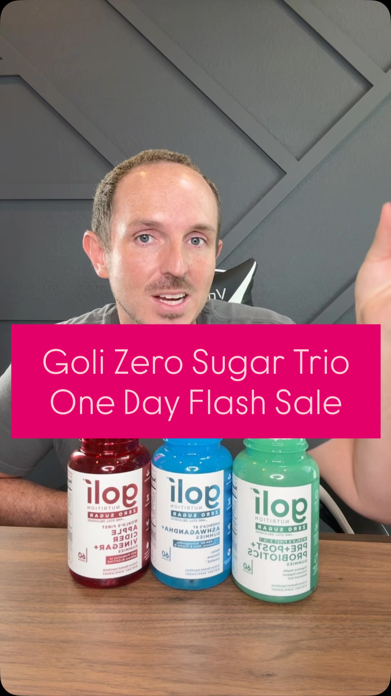 Instagram post by @jeremylancetx for Goli. Caption reads: GOLI SALE! #ad ZERO SUGAR!! Goli [...].