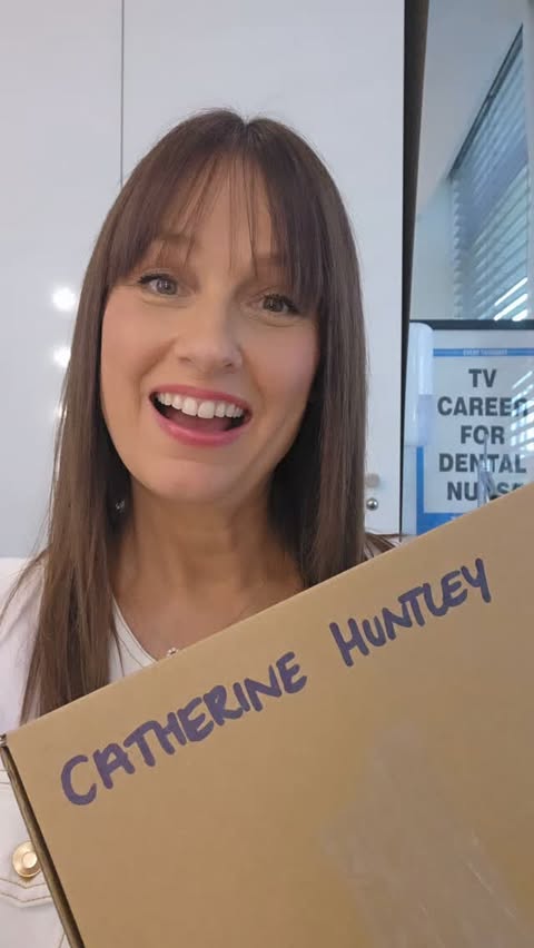 Instagram post by @catherinehuntleyofficial for Nails.INC. Caption reads: Unboxing some @nailsinc goodies including the....
