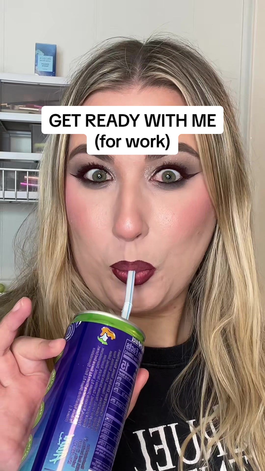 TikTok post by @camhmakeup for About-face Beauty. Caption reads: [...] bronzer in hey honey @about-face beauty....