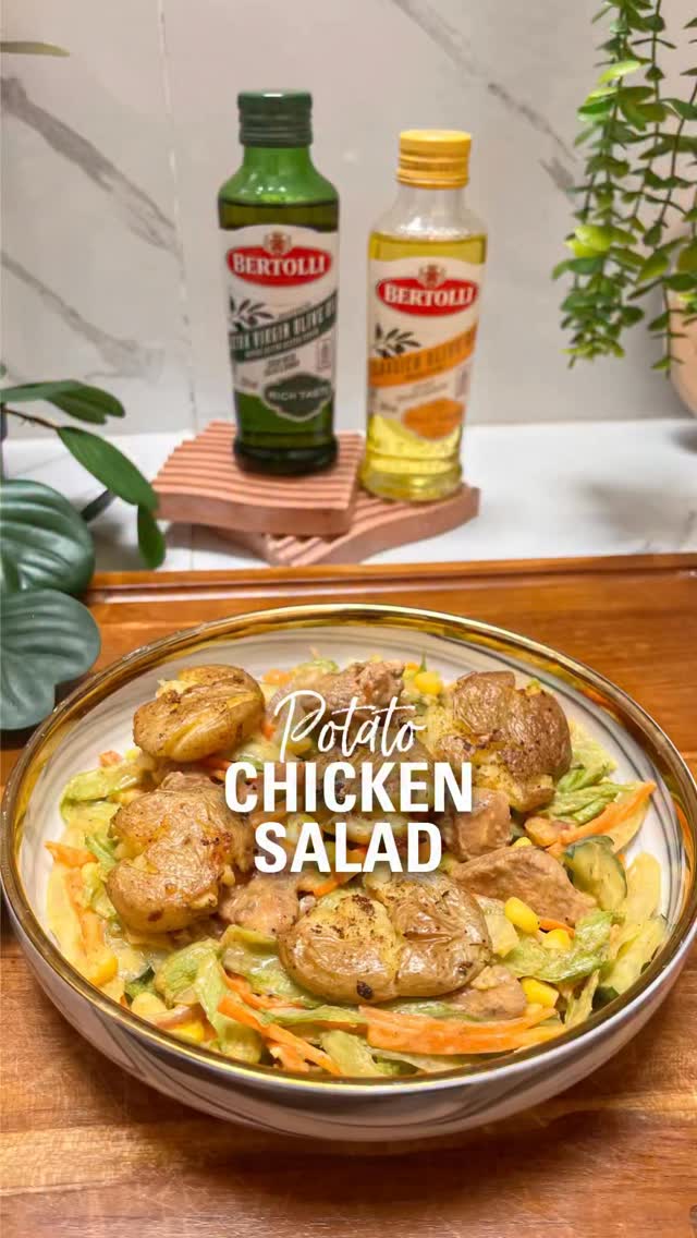 Instagram post by @rara.humaairaa for Bertolli. Caption reads: Jujur aja dari semua salad yang pernah aku bikin. ....