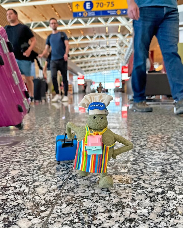 Instagram post by @thetinychefshow for Priceline. Caption reads: @Priceline has done it again y’all. Cheffy is off....