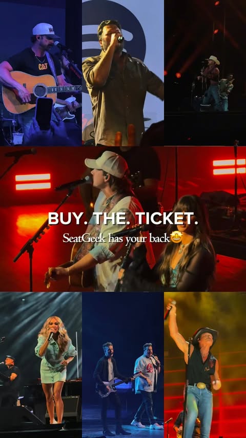Instagram post by @thecountryconcertguy for SeatGeek. Caption reads: [...] the artist, wherever the venue - @seatgeek....