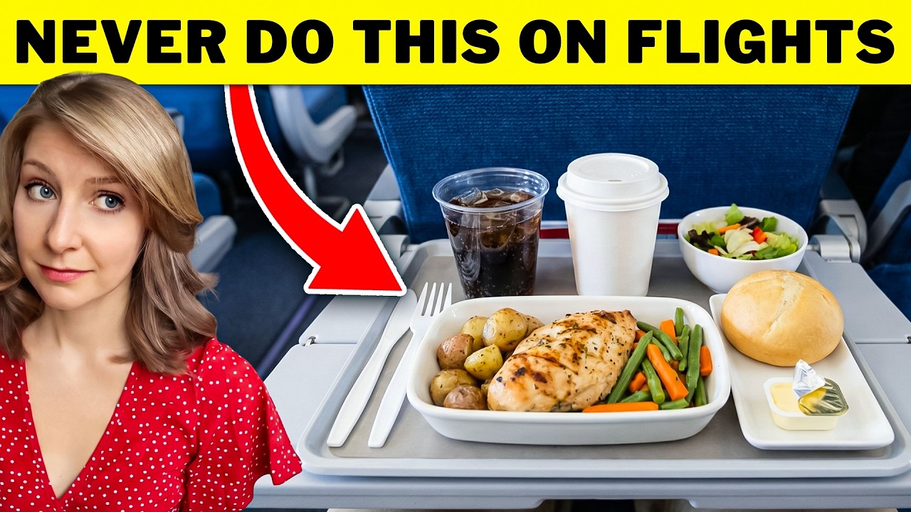 YouTube post by @PortableProfessional for Saily. Caption reads: 8 Airline Secrets They Hope You Never Find Out.