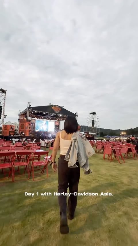Instagram post by @aunyongstyle for Harley-Davidson. Caption reads: [...] I’m more than ready for Day 2.....
