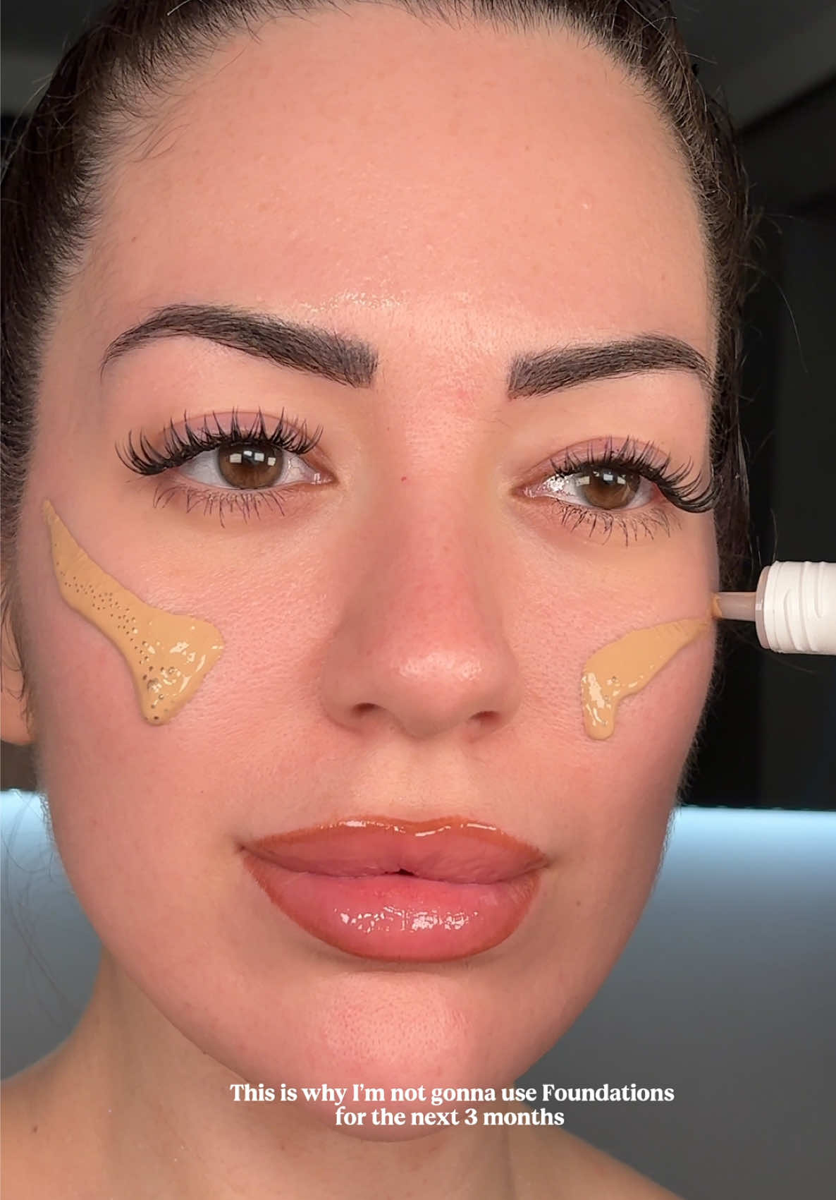TikTok post by @itsmartinabitches for Niche Beauty Lab. Caption reads: gifted by Niche Beauty Lab New favourite tinted....
