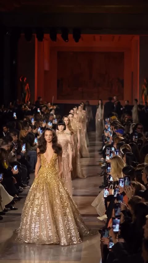 Instagram post by @luciabrunoofficial for ELIE SAAB. Caption reads: @eliesaabworld Elie Saab alla Paris [...].