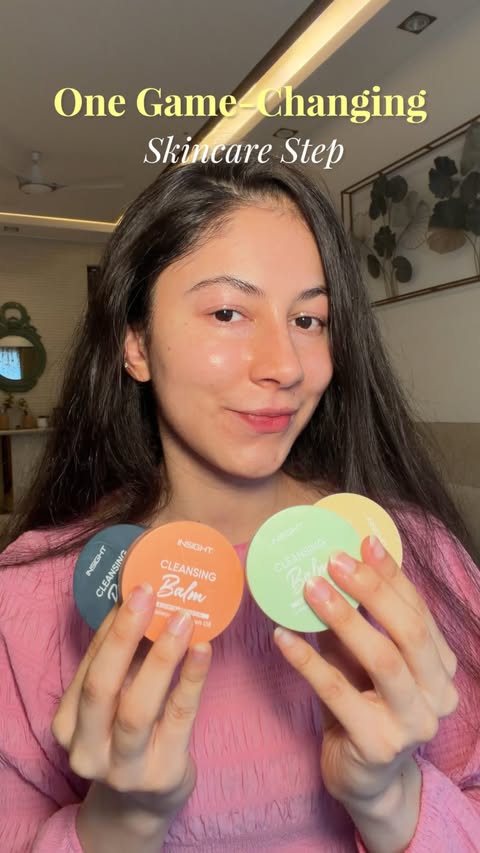 Instagram post by @hiitssreeja for Insight Cosmetics. Caption reads: Double cleansing is that one skincare step I swear....