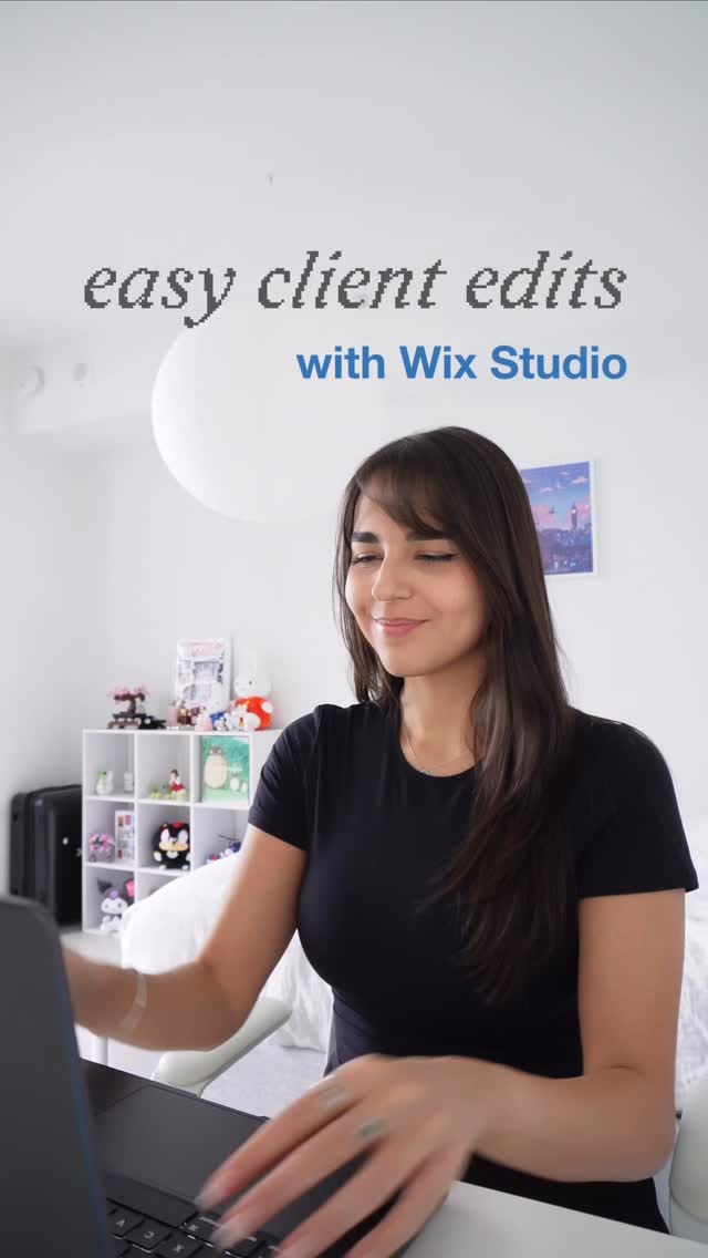Instagram post by @kellybadakdesign for Wix Studio. Caption reads: client edits don’t have to be stressful, here’s....
