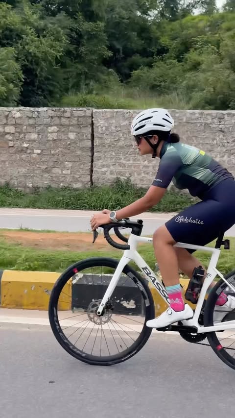 Instagram post by @chandna_jayaram for Škoda Auto. Caption reads: October 4th, I’m riding at L’Étape Mysuru by Tour....
