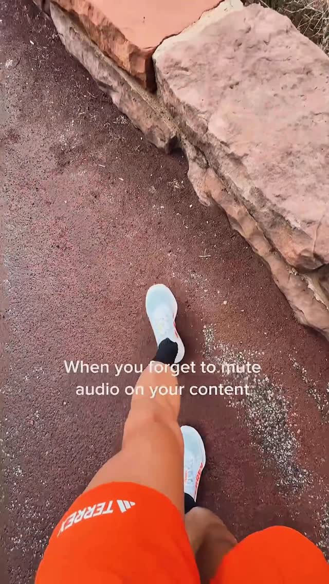 Instagram post by @toey_pongsakorn for adidas TERREX. Caption reads: When you forget to mute audio on your content....