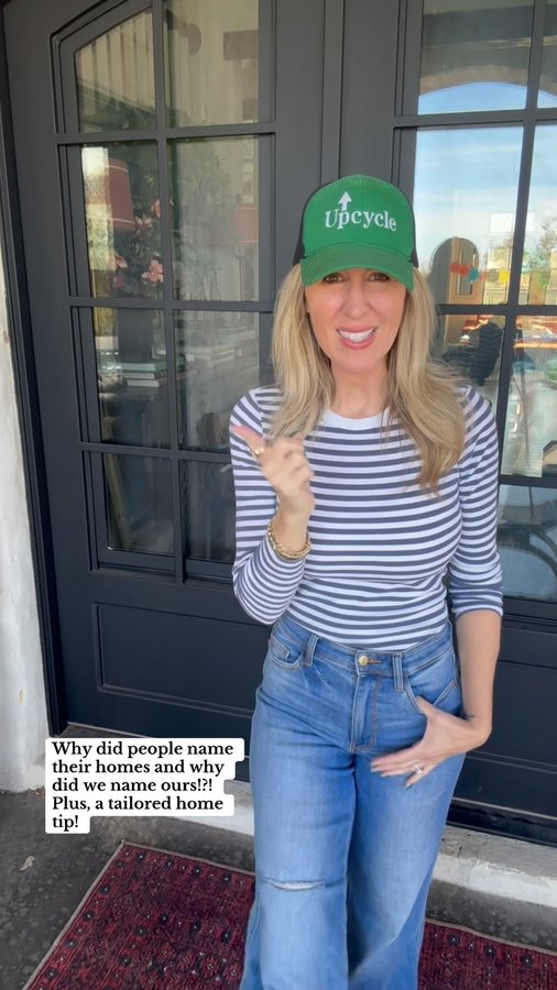 Instagram post by @redeux_style for Zazzle. Caption reads: Why did people name their homes and why did we....