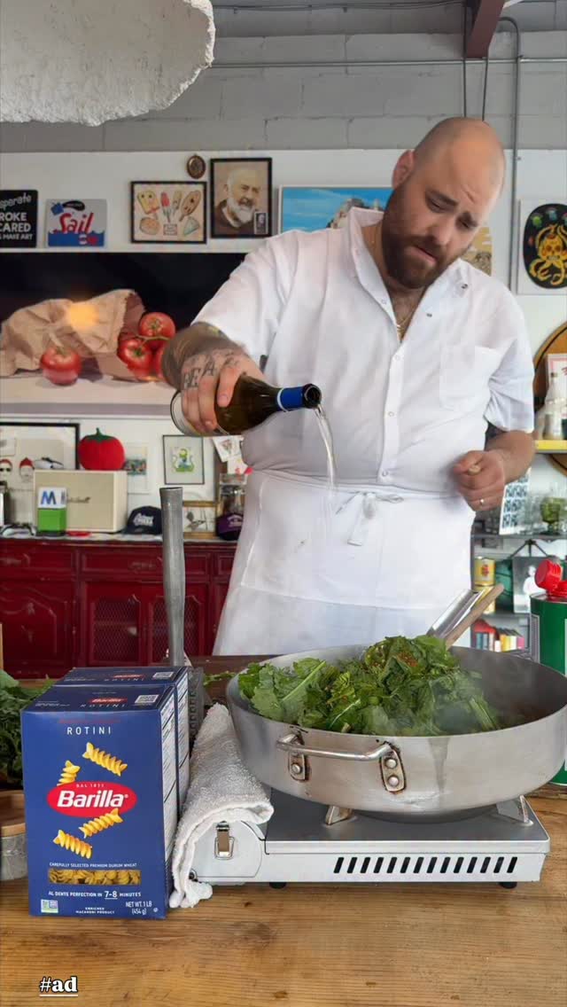 Instagram post by @christianpetroni for Barilla. Caption reads: This dish is a hug from my upbringing
Italian....