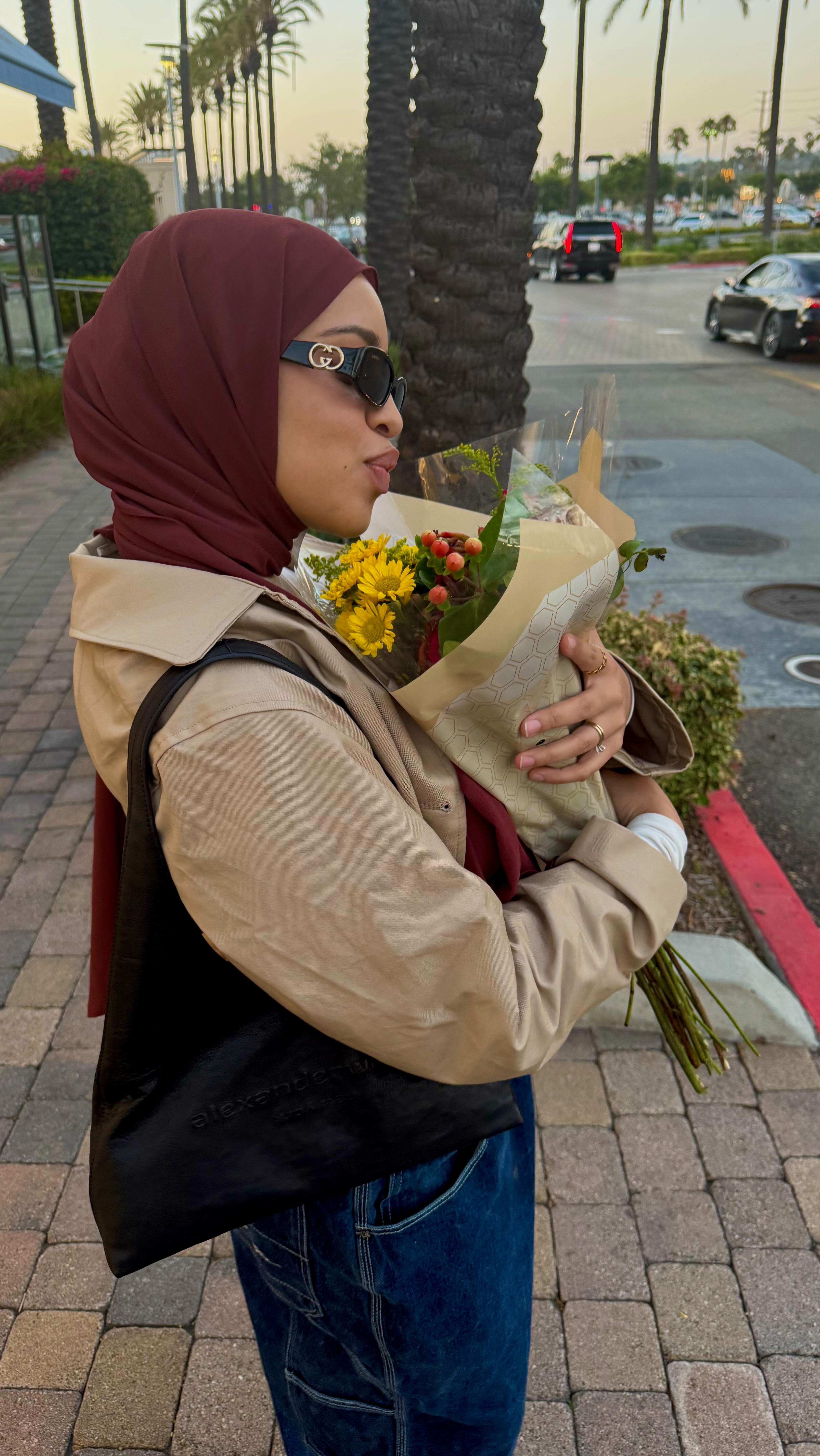 Instagram post by @jameelah.nora for alexanderwang. Caption reads: I’ve been on the hunt for a stylish black leather....