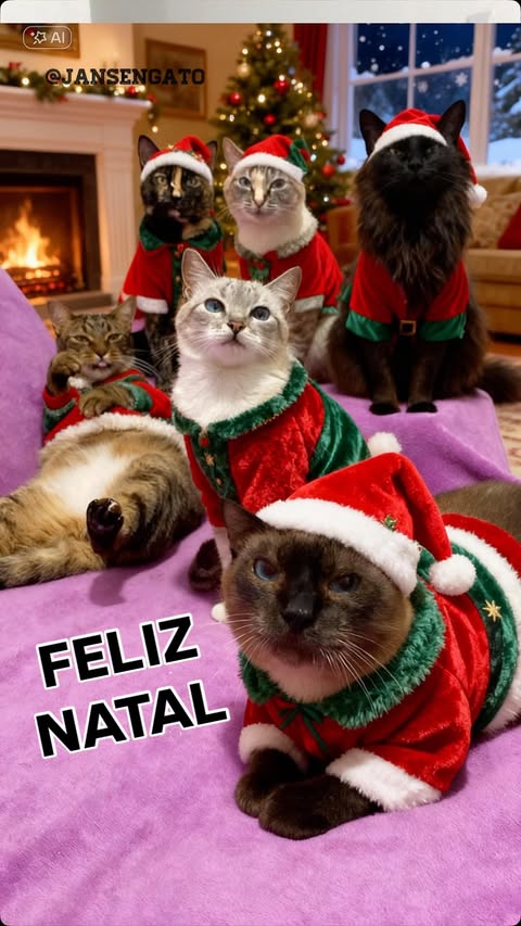 Instagram post by @jansengato for CapCut. Caption reads: Feliz Natal 🎄🎁 Siga @capcutapp 
#jansengato....