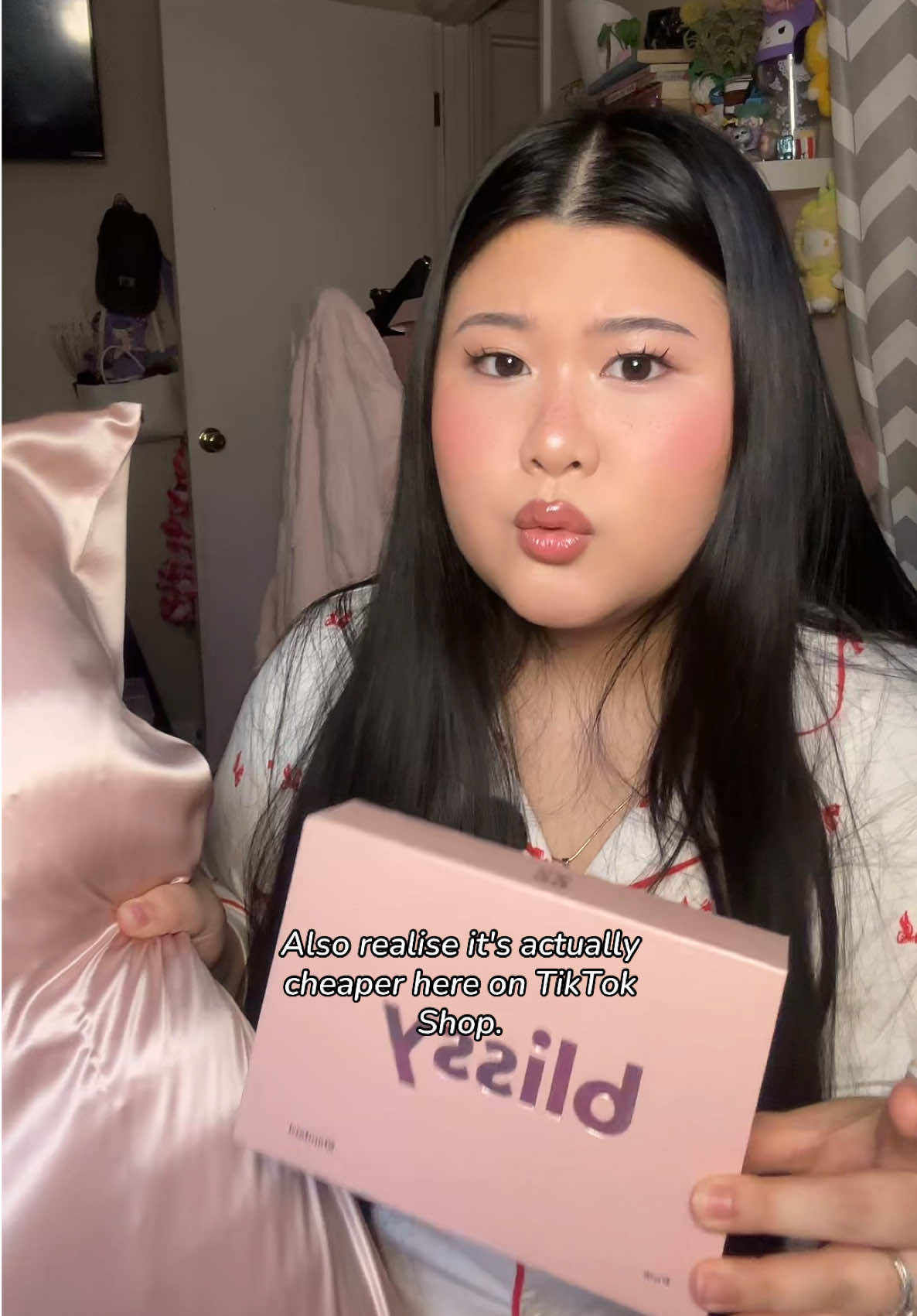 TikTok post by @annikaaleonaa for Blissy. Caption reads: wish i found out about this sooner @Blissy Brand....