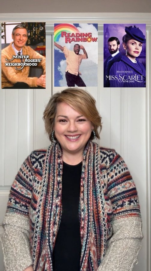 Instagram post by @carmenqgollihar for PBS. Caption reads: I grew up watching PBS and I still watch today.....