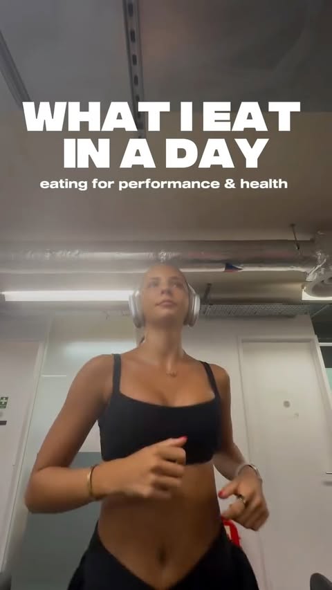 Instagram post by @rosielewis_ for Biomel. Caption reads: What I eat in a day fuelling performance and....