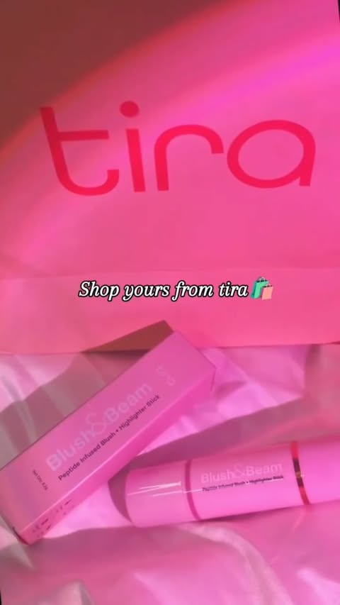 Instagram post by @_thelillyy for Tira. Caption reads: Send " link 🔗 " One,TWo, Glow. @tirabeauty....