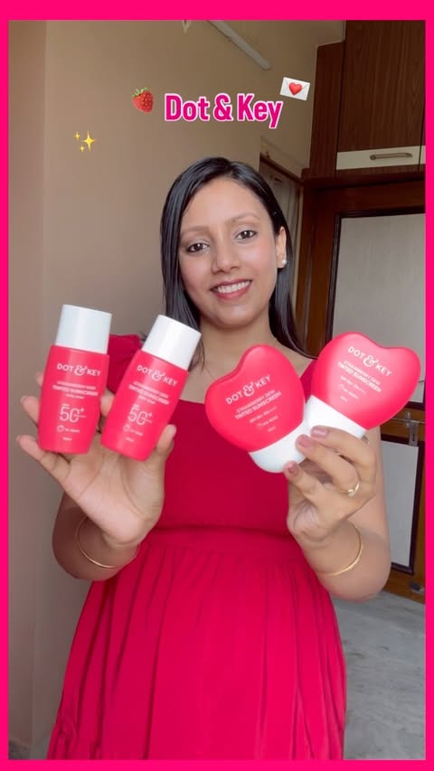 Instagram post by @sanchita_pal13 for Dot & Key Skincare. Caption reads: comment “sunscreen” to get the links in your DM....
