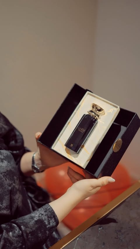 Instagram post by @vogbysouqa for Ahmed Al Maghribi Perfumes. Caption reads: [...] summer evenings, there’s an....
