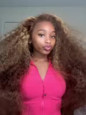 TikTok post by @jaydeypoo for Zlike Hair. Caption reads: This color so tea!! 😍 Hair from: @Zlike Hair....
