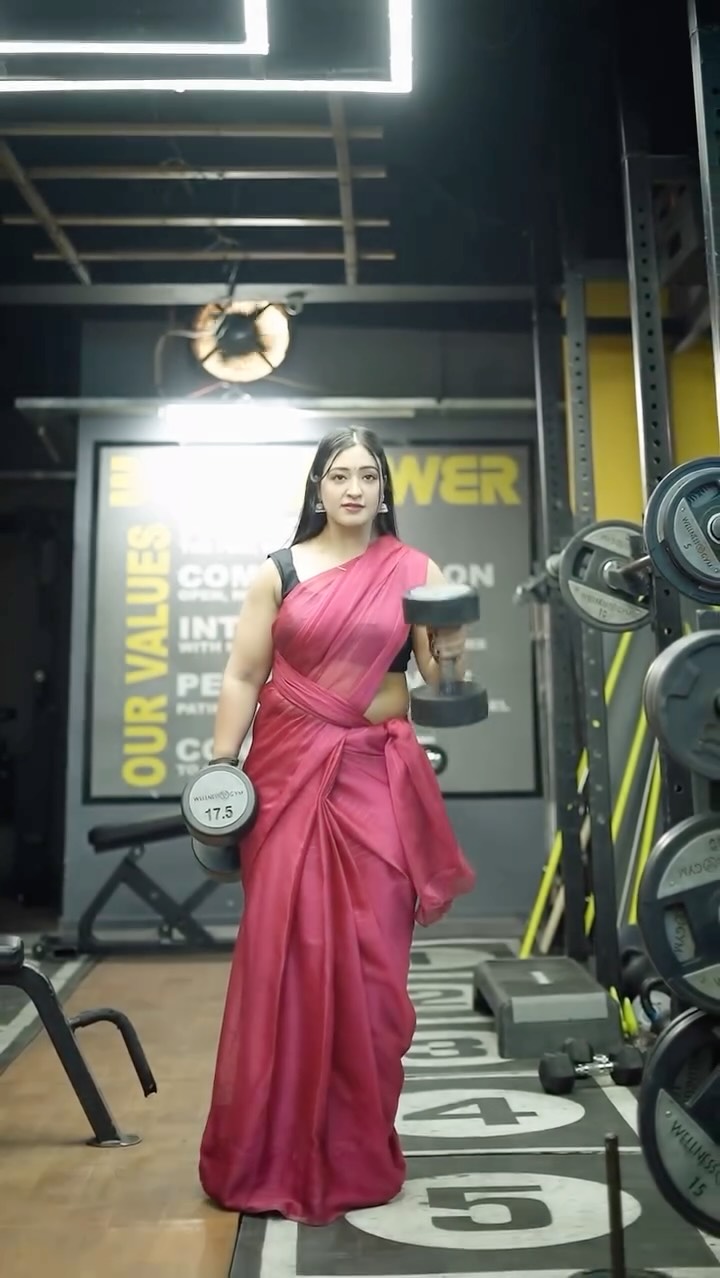 Instagram post by @varshana_rana for AS-IT-IS-Nutrition. Caption reads: Again in saree🤷🏻‍♀️💪

Buy it on AS-IT-IS....