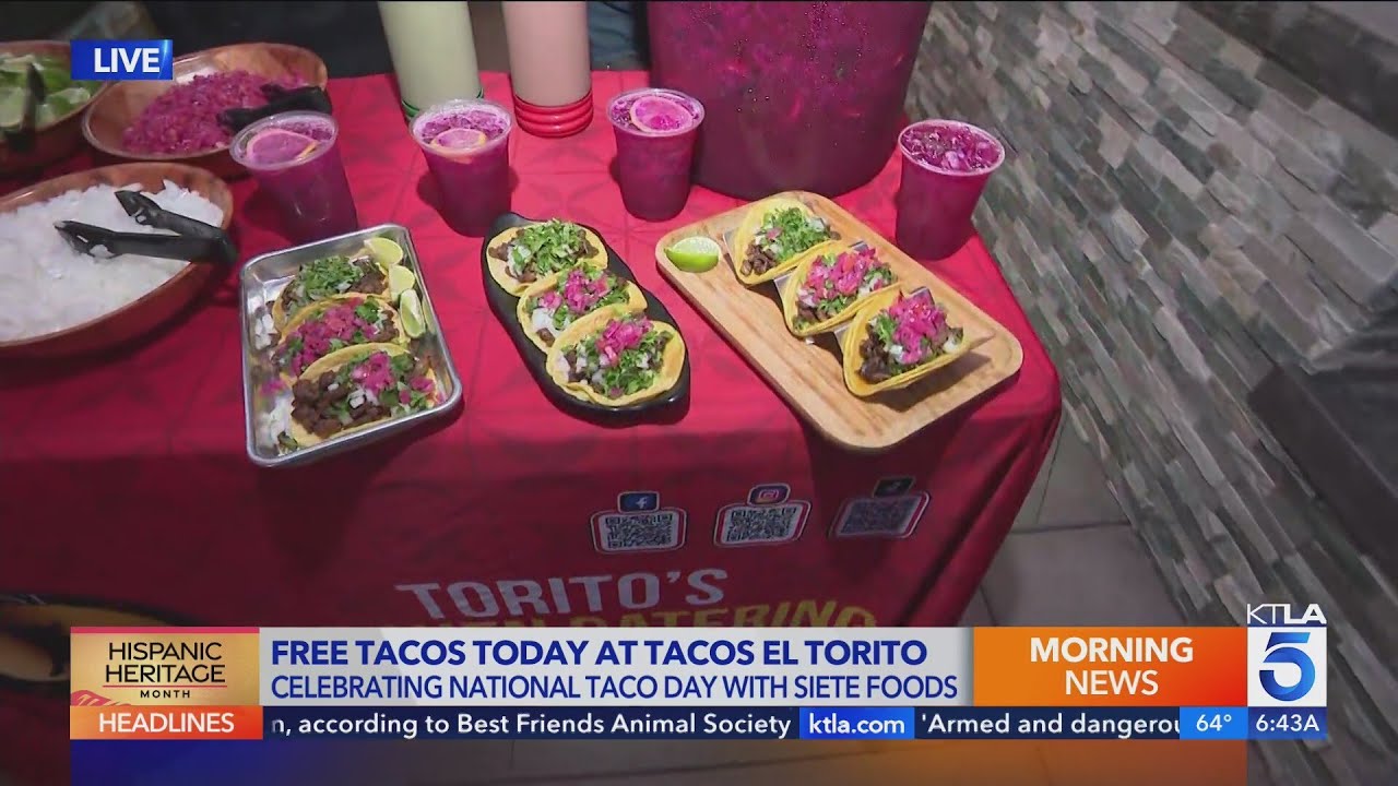 YouTube post by @ktlathecw for Siete Foods. Caption reads: [...] is celebrating National Taco Day with Siete....