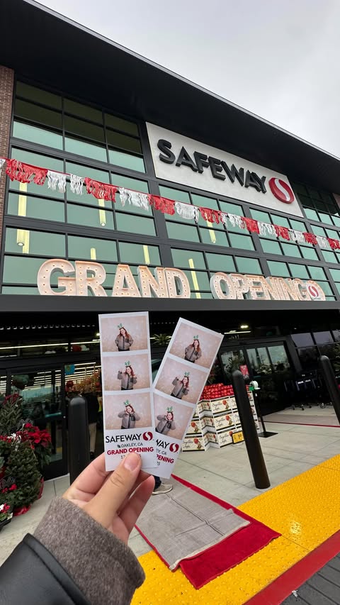 Instagram post by @life_asfive for Safeway. Caption reads: #SafewayPartner Safeway’s new store in Oakley CA....