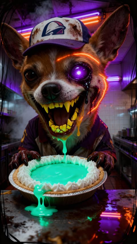 Instagram post by @thebrainrotreels for Taco Bell. Caption reads: If your food glows… you probably shouldn’t eat it.....