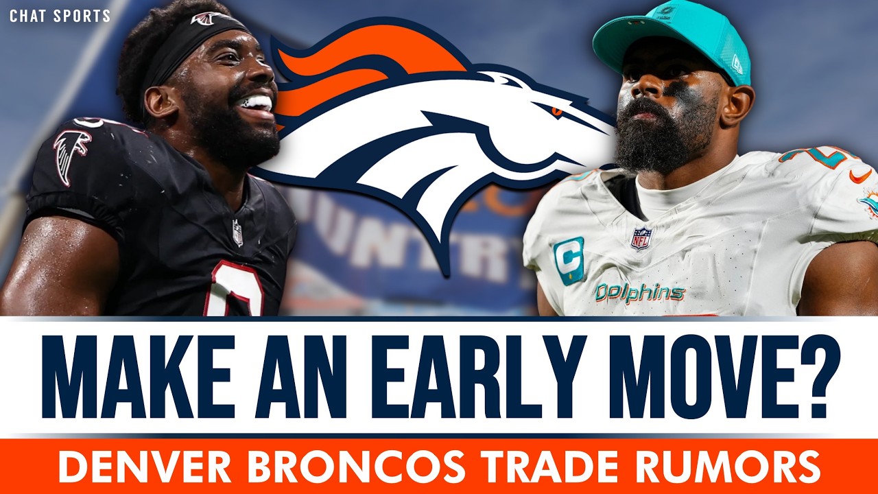 YouTube post by @BroncosTV for PrizePicks. Caption reads: [...] the NFL trade deadline? Sign up for....