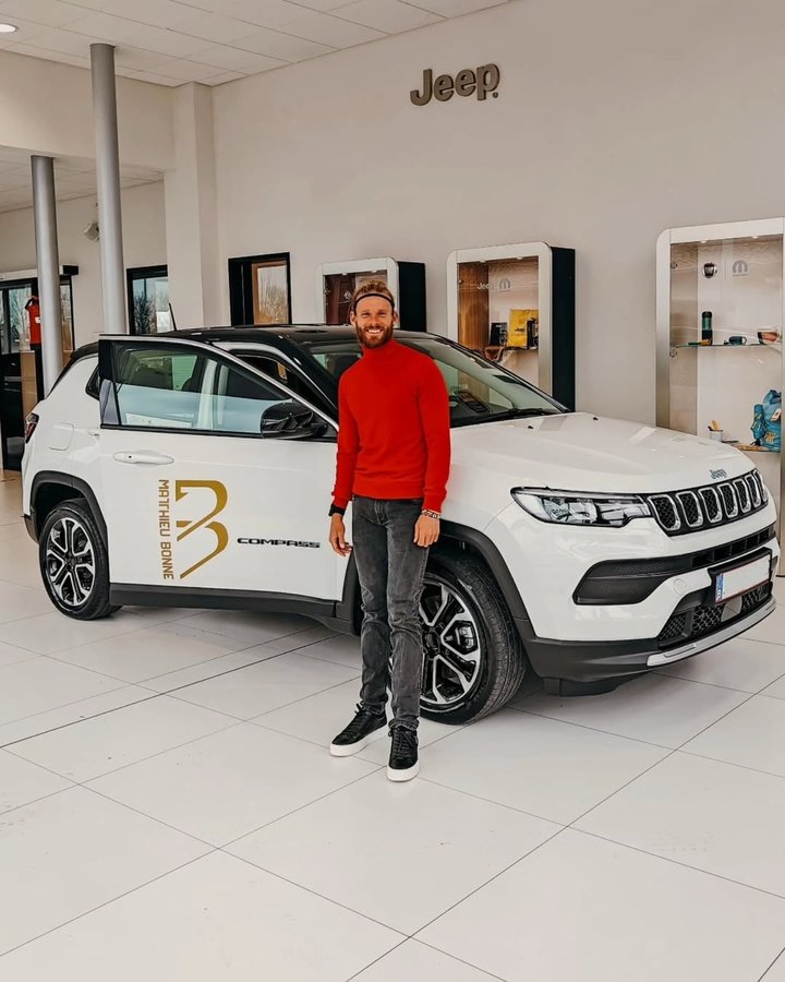 Instagram post by @matthieu_bonne for Jeep Belux. Caption reads: 🚀 Adventure Begins Here!

Proud to announce my....