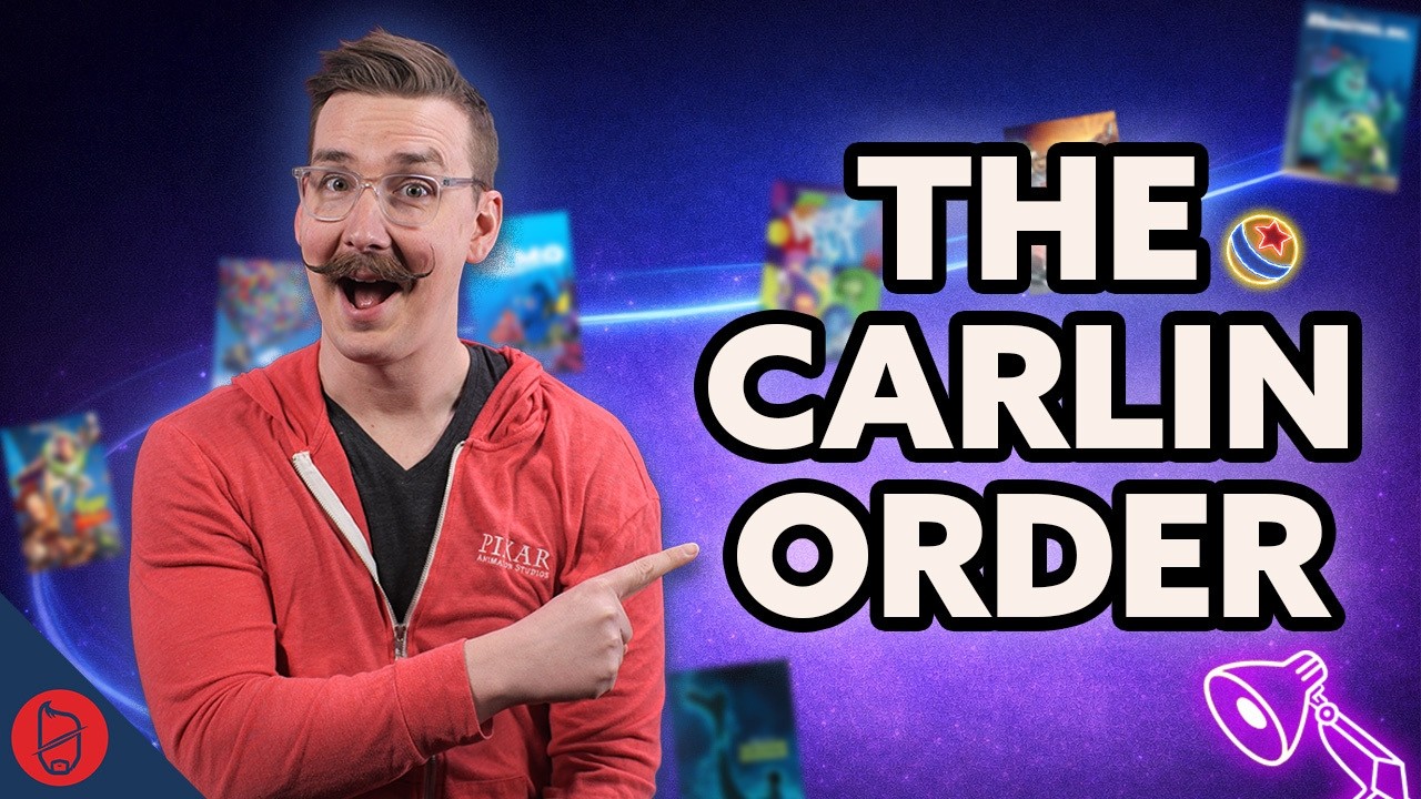 YouTube post by @SuperCarlinBrothers for BetterHelp. Caption reads: How to Watch Every Pixar Movie in Chronological....