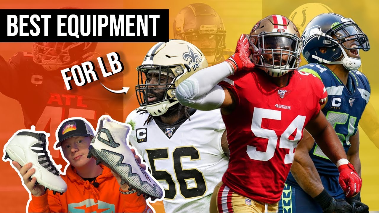 YouTube post by @Footballrs for Shock Doctor. Caption reads: Best Equipment For Linebackers // LB Accessories.