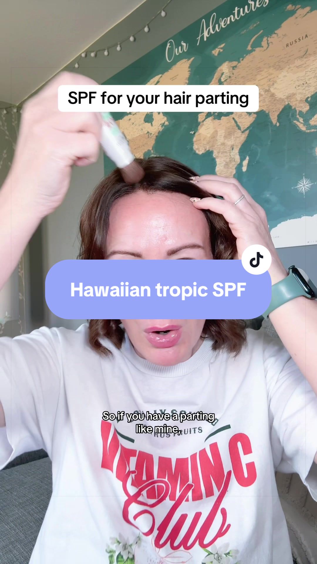 TikTok post by @lucy_bs_life for Hawaiian Tropic. Caption reads: [...] the greasy creams @@Hawaiian Tropic....