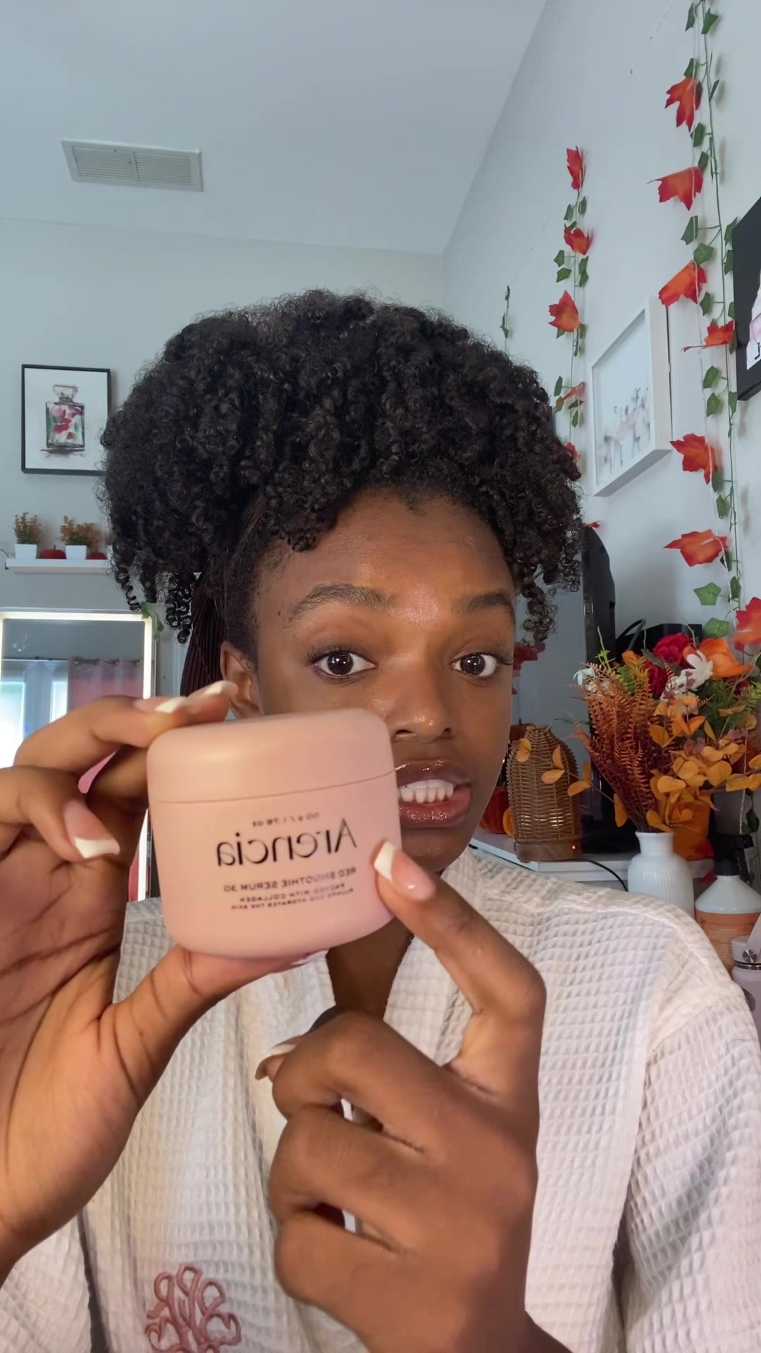 TikTok post by @chelseasvanity for Arencia. Caption reads: My full pore melting routine featuring Arencia red....