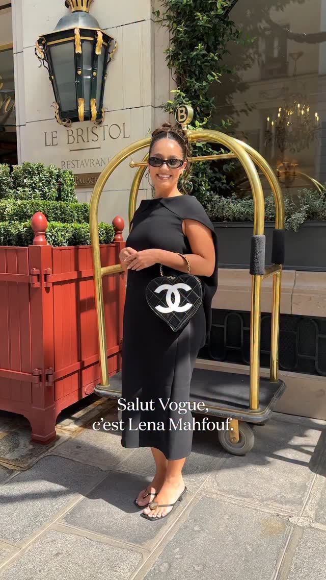 Instagram post by @lenamahfouf for Vogue. Caption reads: « Comment révéler ma Goddess Energy ? »....