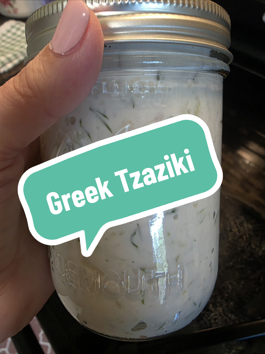 TikTok post by @brittneycooksalot for Graza. Caption reads: [...] #greektzaziki #eatathome @Graza @Alaska Pure....