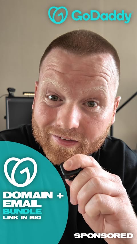 Instagram post by @jacobyarr for GoDaddy. Caption reads: [...] traders — our name is your brand. With....