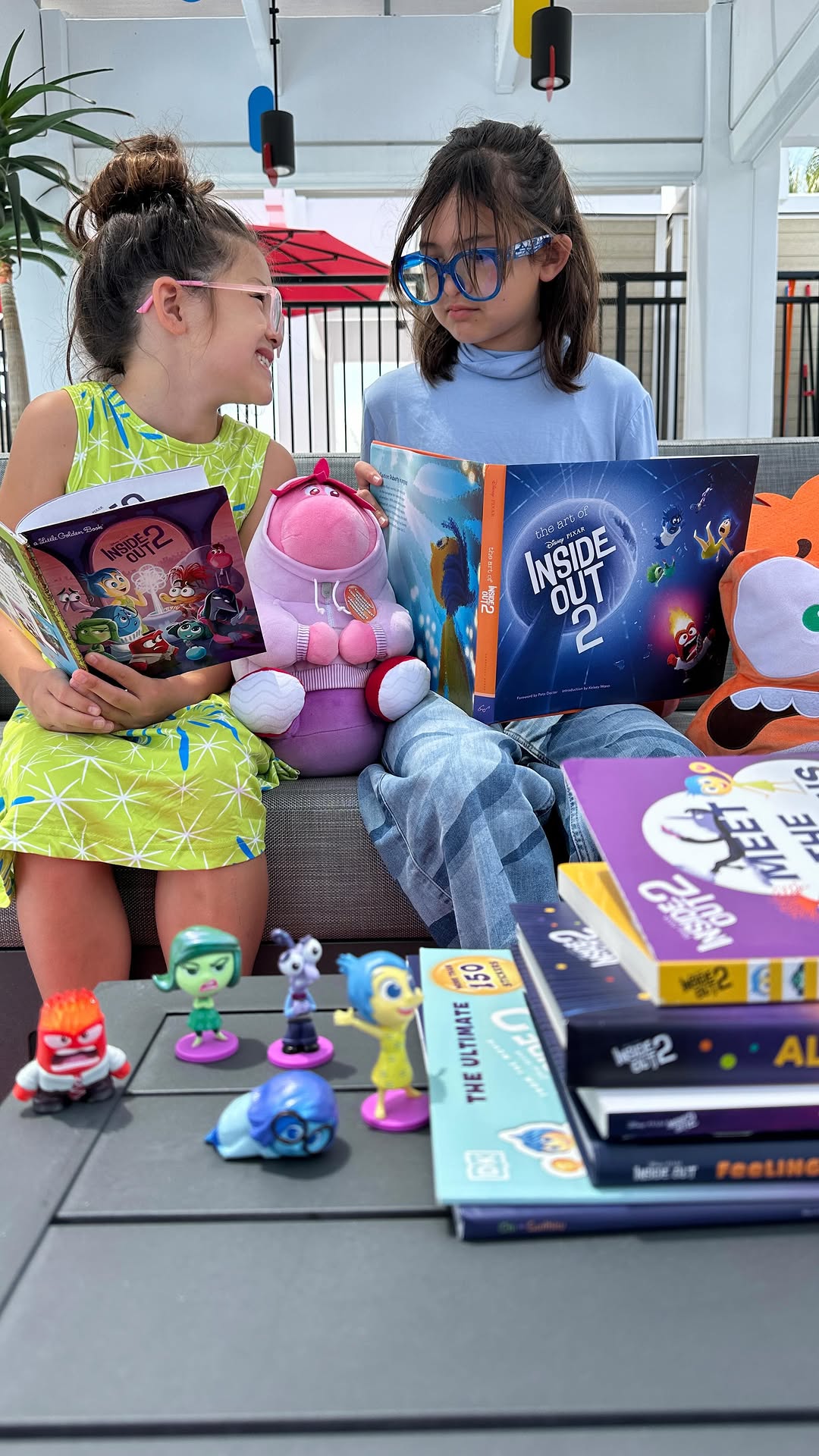 Instagram post by @littlegraythread for Disney Publishing Worldwide. Caption reads: Let’s unpack our emotions with Inside Out 2 💛🩵....
